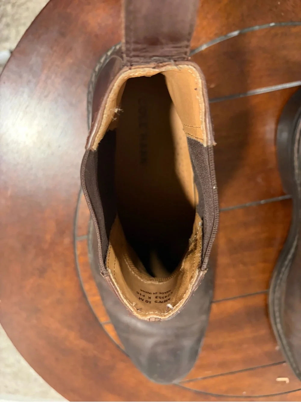 Cole Haan Men’s Brown Leather Chelsea Boots Size 10M C24553
